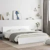 vidaXL Bettgestell mit Kopfteil Weiß 180x200 cm Produktbild-Vorschau 2
