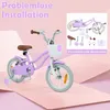 Bicicletta per bambini COSTWAY con cestino, campanello, Anteprima dell’immagine prodotto 6