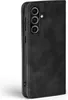 A close-up side view of a black flip phone case for a Samsung Galaxy A26 5G. Produktbild-Vorschau