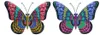 Ensemble de 2 papillons métalliques pour jardin – Voir les images du produit 4