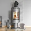 relaxdays Grauer Ascheeimer mit Deckel 12l Produktbild-Vorschau 2