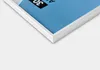 A close-up view of the corner of a white picture frame with a blue background visible inside. Produktbild-Vorschau