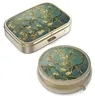 Retro pillendoos met spiegel, brons, 2 stuks, met 3 en 2 Productafbeelding-voorbeeld 1