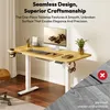A standing desk in a home office setting, showcasing its features and design. Produktbild-Vorschau
