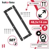 KOTARBAU® Sada 2 okenicových závesov čierna 500 mm krížové Náhľad obrázku produktu 4