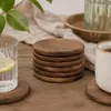 Sada 6 podtácků o průměru 10 cm z akáciového dřeva  – SG Náhled obrázku produktu 4