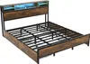 Merax Doppelbett Metallbett 180x200cm mit LED und Produktbild-Vorschau 4
