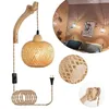 Holz Innen Wandleuchte, Vintage Wandlampe, Retro Bambus Produktbild-Vorschau 1