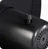Close-up view of a black fan motor with a gray knob and ventilation grille. Anteprima dell’immagine prodotto