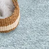 Shaggy Hochflor Teppich Wohnzimmer - 160x230 cm - Türkis - Produktbild-Vorschau 3