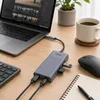 Hub USB-C Rapoo "UCH-4013" da USB-C a USB-A e USB-C, grigio Anteprima dell’immagine prodotto 5