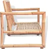 vidaXL Canapé de jardin 2 places avec coussins en bambou Voir les images du produit 11
