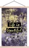 MuchoWow® Textilposter Zitate - Leben - Gold 60x90 cm mit Produktbild-Vorschau 1
