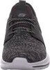 A front view of a black and gray Skechers sneaker. Anteprima dell’immagine prodotto