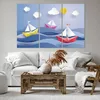 Bild auf Leinwand - Leinwandbild - Origami boot meer himmel Produktbild-Vorschau 6