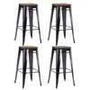 4 tabourets métalliques, couleur au choix, aspect vieilli, Voir les images du produit 9