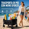 Carrello pieghevole da esterno da 120 litri con ruote, Anteprima dell’immagine prodotto 4