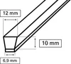 A technical drawing of a brush seal with dimensions indicated. Podgląd zdjęcia produktu