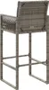 vidaXL Garten-Barhocker mit Kissen 2 Stk. Grau Poly Rattan Produktbild-Vorschau 7