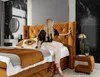 Boxspringbett Schlafzimmerbett ELVIANO 180x200cm Stoff Rot Produktbild-Vorschau 3