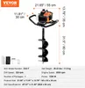 VEVOR Erdbohrer mit Benzinmotor, 43 CC, 1250 W, Produktbild-Vorschau 7