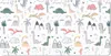 MuchoWow® Mauspad Mousepad Muster - Dino - Baum - Jungen - Produktbild-Vorschau 1