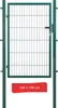 A green metal garden gate is shown against a white background. Produktbild-Vorschau