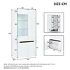 Merax Hochglanz Vitrine Hochschrank mit LED, Glasvitrine Produktbild-Vorschau 5