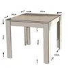 Skye Decor, Single 90 - Wit, Eikenhout, Eettafel, Productafbeelding-voorbeeld 6