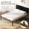 Doppelbettgestell 160x200 cm Metallbett mit gepolstertem Produktbild-Vorschau 3