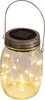 A solar-powered mason jar lantern with fairy lights inside, presented against a white background. Náhľad obrázku produktu