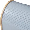 Close-up view of a bread bin with a roll-top door and wooden trim. Produktbild-Vorschau