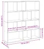 vidaXL Knihovna bílá 132x29x141,5 cm Materiál na bázi dřeva Náhled obrázku produktu 7