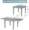 Gartentisch Balkontisch Ausziehbar 90 - 180 cm Silber Anti Produktbild-Vorschau 2