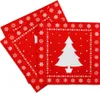 Sovie HOME Weihnachtsserviette White Tree in Rot aus Produktbild-Vorschau 3
