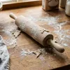Holz Teigroller Drehbar 46 cm Ø 6,5 cm Küchenroller Produktbild-Vorschau 6