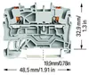 Wago průchozí svorka – 2 vodiče s tlačítkem 2,5 mm², šedá, Náhled obrázku produktu 4