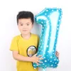 Zahl Luftballon XL 75CM Nummer Folienballon Blau 1 Produktbild-Vorschau 4