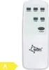 A white remote control with buttons for various functions. Produktbild-Vorschau