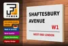 Holzschild London 30x20cm West End Shaftesbury Avenue W1 Produktbild-Vorschau 3