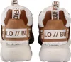 The back view of a pair of beige and brown Buffalo sneakers with white branding. Podgląd zdjęcia produktu