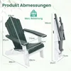 Sedia da giardino pieghevole COSTWAY Adirondack, resistente Anteprima dell’immagine prodotto 3