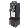 A vintage-style black rotary phone model with gold accents, displayed against a white background. Voir les images du produit
