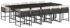 vidaXL 11-tlg. Garten-Essgruppe mit Kissen Schwarz Poly Produktbild-Vorschau 1