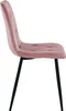 Sedia Libra in velluto, rosa, con gambe nere, set di 3 Anteprima dell’immagine prodotto 7