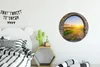 MuchoWow® Aluminium Wandkreis Landleben - Sonne - Aussicht Produktbild-Vorschau 3