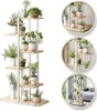 Blumenständer 113 x 60 x 20 cm weiß-braun Produktbild-Vorschau 2