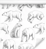 10m VLIES TAPETE Rolle Kinderzimmer Tiere Bären Gemalt Produktbild-Vorschau 1