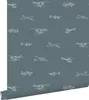 ESTAhome Tapete Flugzeuge und Hubschrauber Graublau 53 cm x Produktbild-Vorschau 1