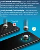 A marketing image demonstrating the anti-shock technology of a screen protector on a smartphone. Produktbild-Vorschau